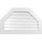Ekena Millwork Octagonal Top Surface Mount PVC Gable Vent: Functional, w/ 3-1/2"W x 1"P Standard Frame, 38"W x 24"H GVPOT38X2401SF - alternate 1
